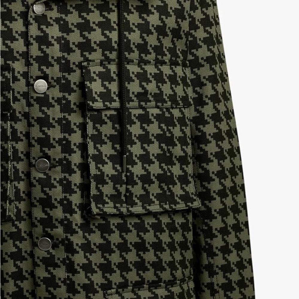 adidas X IVY PARK MEN’S TWILL HEAVYWEIGHT JACKET, WILD PINE/BLACK - Picture 3 of 8